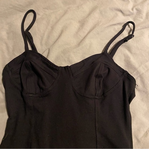 BLACK FOREVER 21 BUSTIER BODYSUIT SMALL - Picture 2 of 4